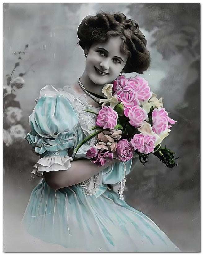 French Belle Epoque Fashion 1910 Arm Roses 8x10 Photo Print 23052501905