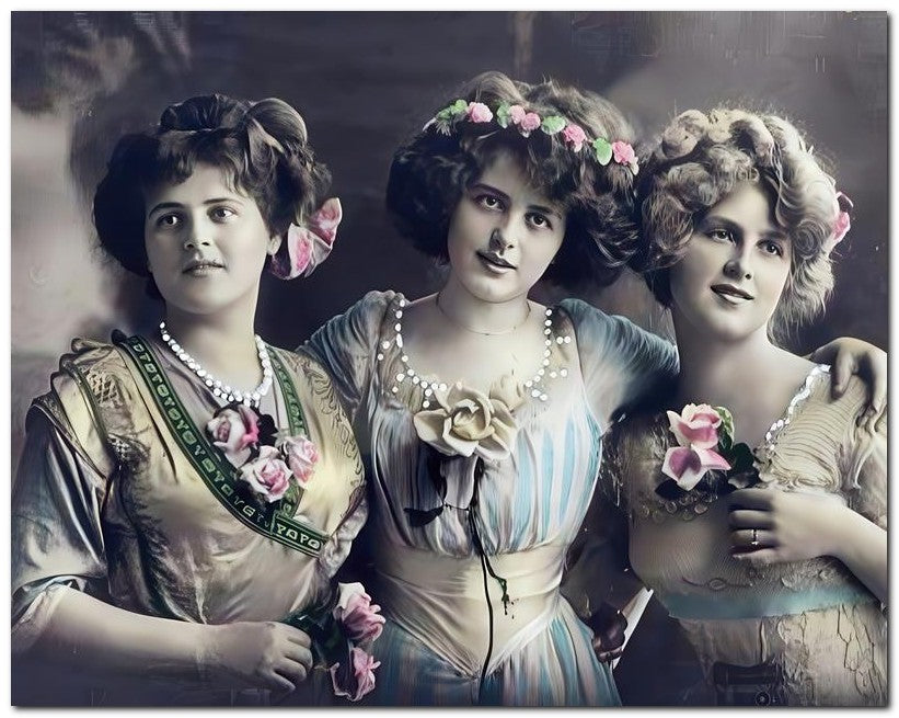 French Belle Epoque Fashion 1910 Beauties 3 8x10 Photo Print 23052501918