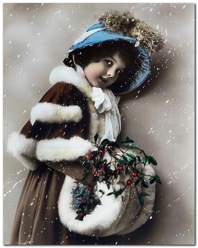 French Belle Epoque Fashion 1910 Berries Snow 8x10 Photo Print 23052501927