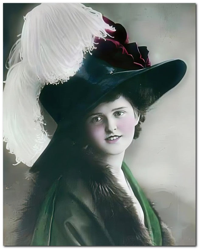French Belle Epoque Fashion 1910 Big Feathers 8x10 Photo Print 23052501937