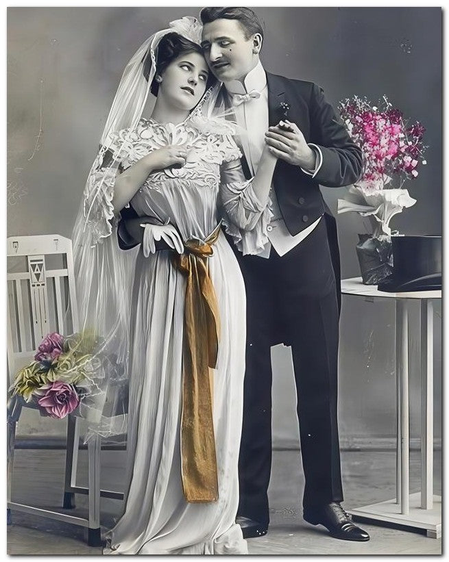 French Belle Epoque Fashion 1910 Bride Sash 8x10 Photo Print 23052501981