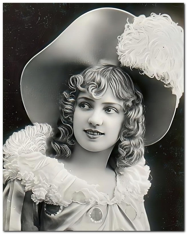 French Belle Epoque Fashion 1910 Clown Girl 8x10 Photo Print 23052502022