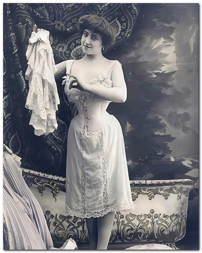 French Belle Epoque Fashion 1910 Corset Tub 8x10 Photo Print 23052502027