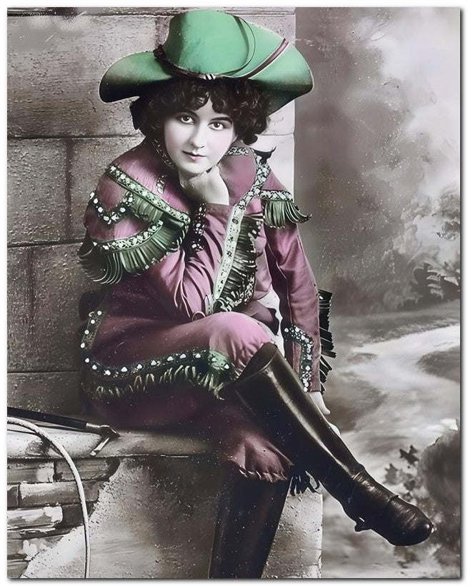 French Belle Epoque Fashion 1910 Cow girl 8x10 Photo Print 23052502037