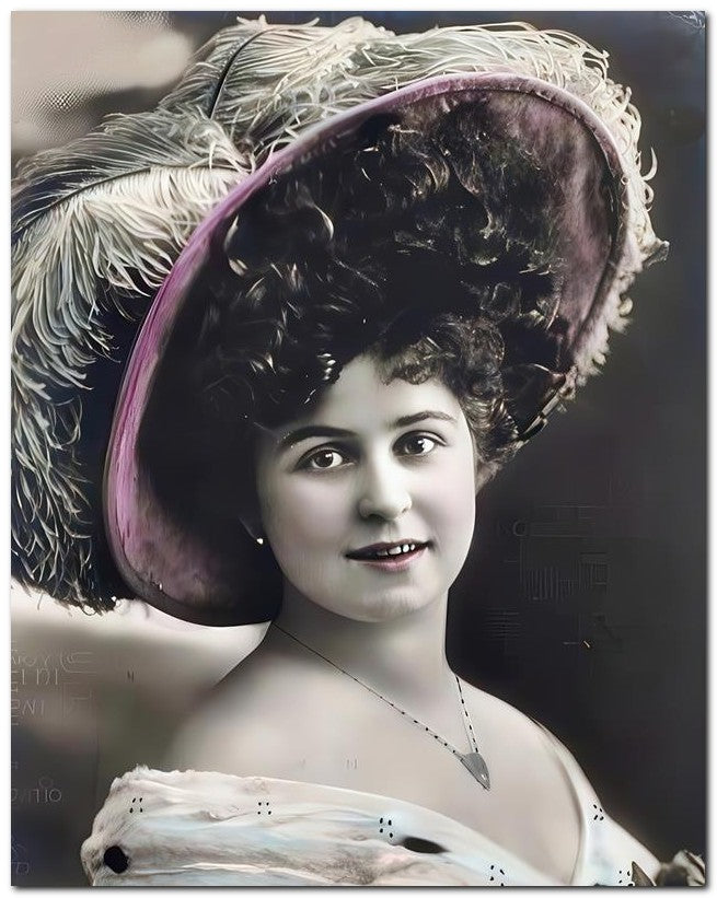 French Belle Epoque Fashion 1910 Cute Lady 8x10 Photo Print 23052502043
