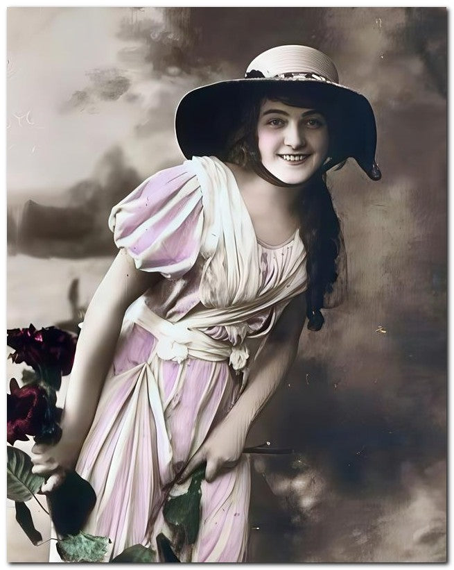 French Belle Epoque Fashion 1910 Cute Pink 8x10 Photo Print 23052502045