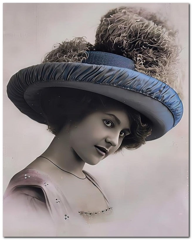 French Belle Epoque Fashion 1910 Dark Beauty 8x10 Photo Print 23052502049