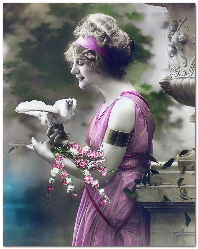 French Belle Epoque Fashion 1910 Dove lady_1 8x10 Photo Print 23052502059