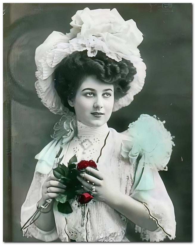 French Belle Epoque Fashion 1910 Dreamy Eyes 8x10 Photo Print 23052502064