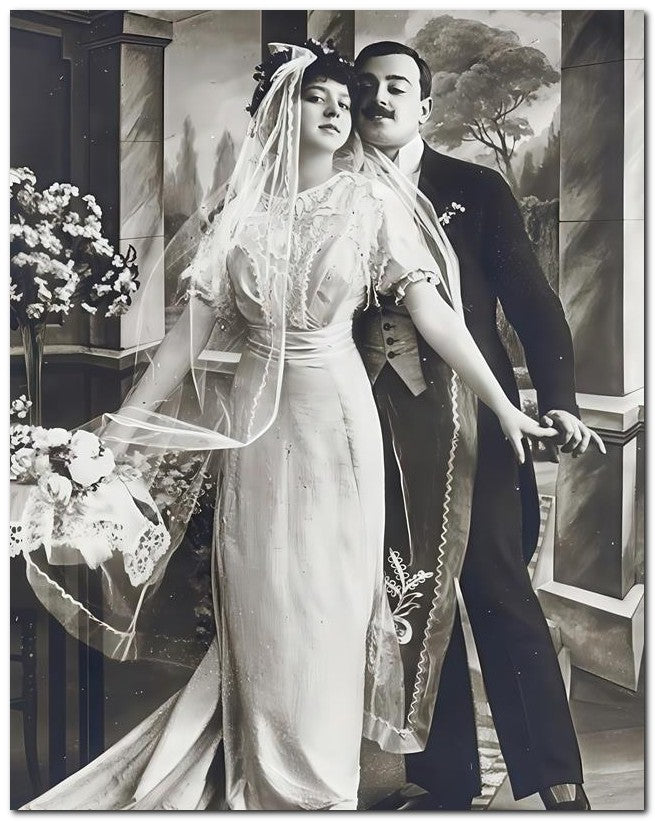 French Belle Epoque Fashion 1910 Elegant Couple 8x10 Photo Print 23052502074