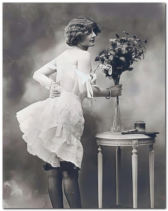French Belle Epoque Fashion 1910 Fancy Corset 8x10 Photo Print 23052502092