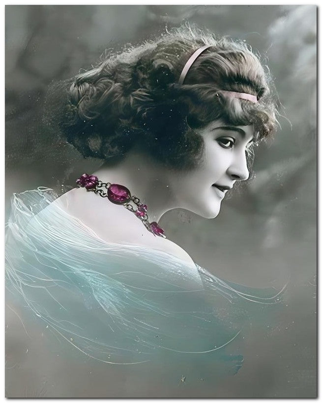 French Belle Epoque Fashion 1910 Fancy Neck 8x10 Photo Print 23052502095