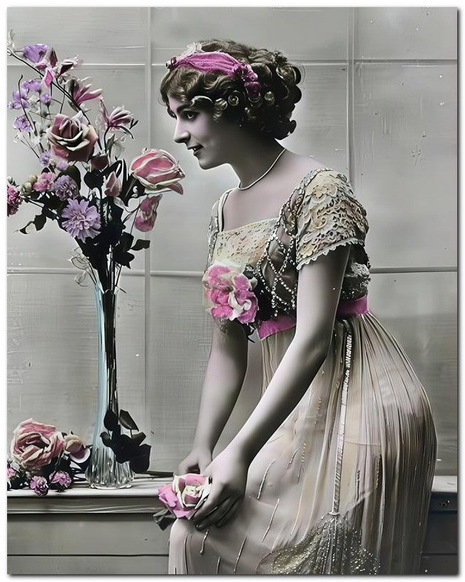 Belle Epoque Fashion 1910 Gorgeous Dress Girl 8x10 Photo Print 23052502151