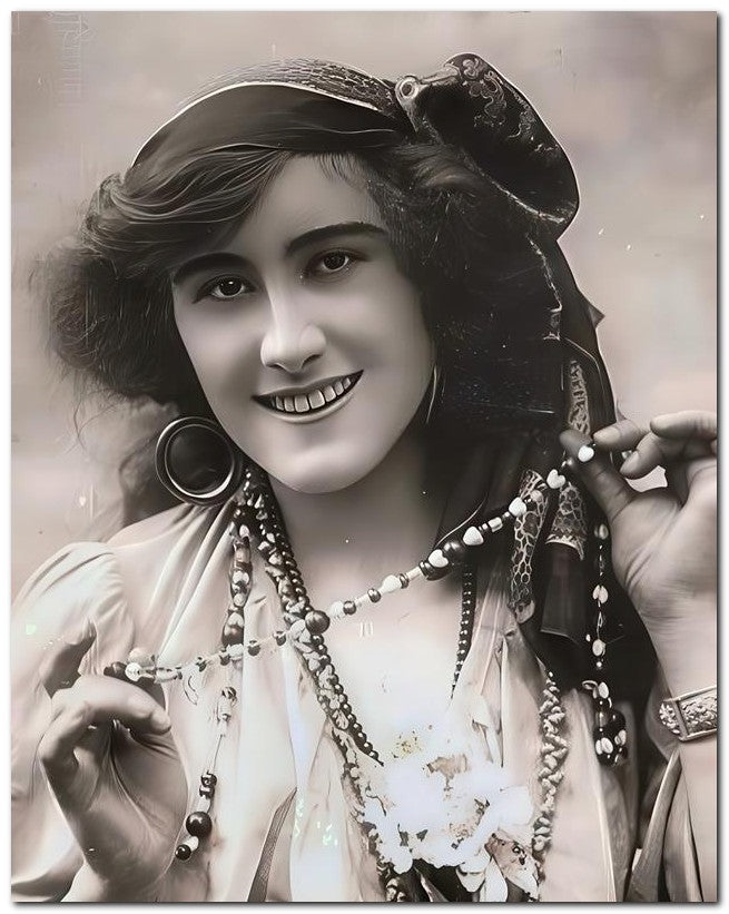 French Belle Epoque Fashion 1910 Gyspy Beads 8x10 Photo Print 23052502159