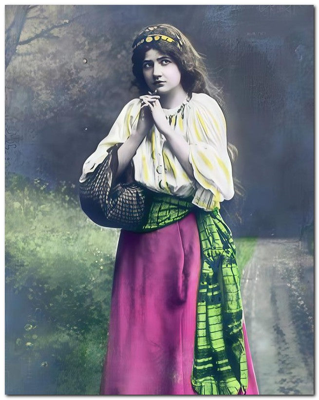 French Belle Epoque Fashion 1910 Gyspy Pray 8x10 Photo Print 23052502163