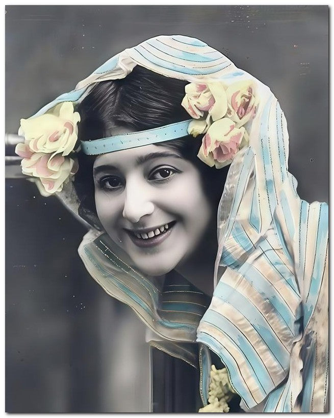 French Belle Epoque Fashion 1910 Head Dress 8x10 Photo Print 23052502190