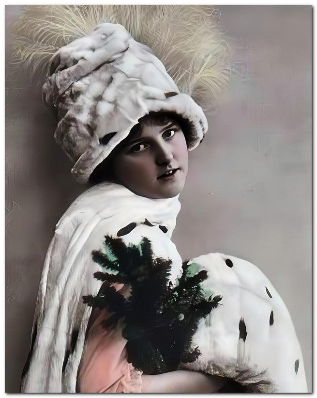 French Belle Epoque Fashion 1910 Hold Greenery 8x10 Photo Print 23052502195