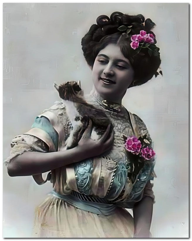French Belle Epoque Fashion 1910 Kitten 8x10 Photo Print 23052502218