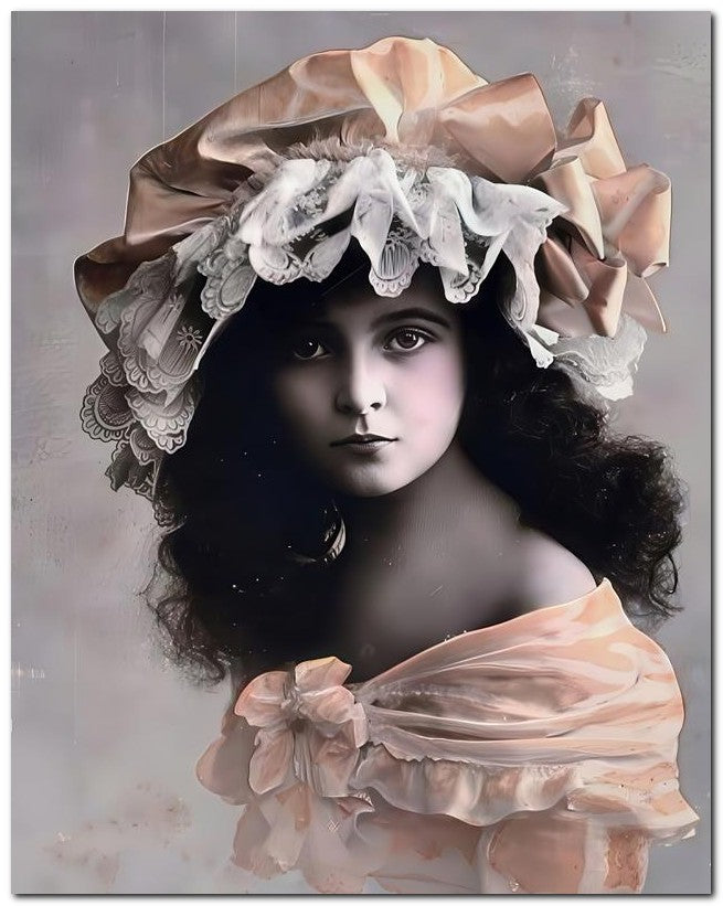 French Belle Epoque Fashion 1910 Lace Peach 8x10 Photo Print 23052502232