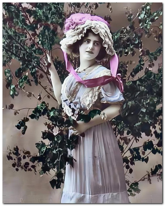 French Belle Epoque Fashion 1910 Lacey Bonnet 8x10 Photo Print 23052502233