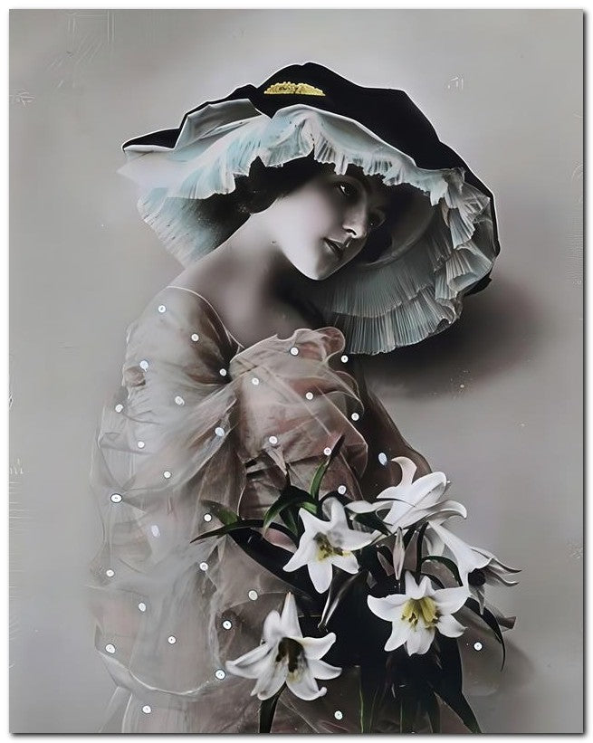 French Belle Epoque Fashion 1910 Lacey Hat 8x10 Photo Print 23052502234