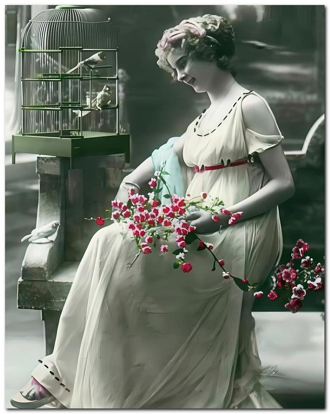 French Belle Epoque Fashion 1910 Lady Cage 8x10 Photo Print 23052502241
