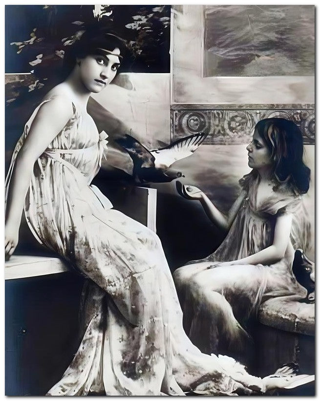 French Belle Epoque Fashion 1910 Lady Child 8x10 Photo Print 23052502243