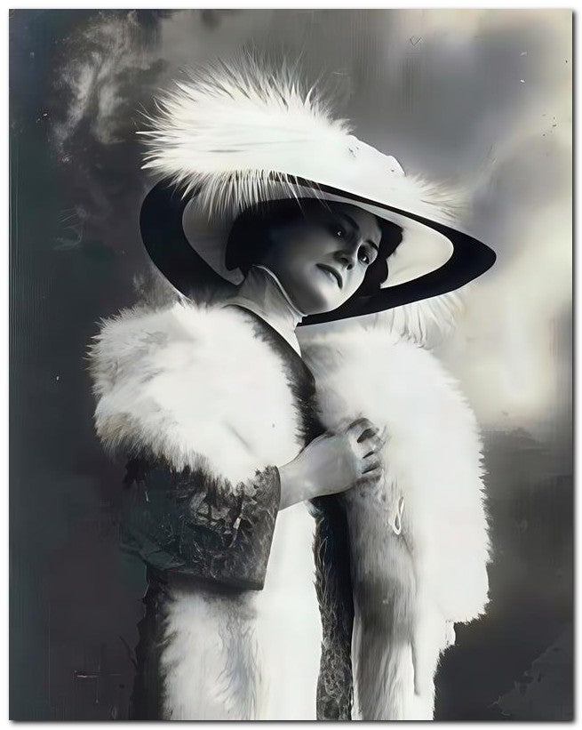 French Belle Epoque Fashion 1910 Lady In Fur 8x10 Photo Print 23052502257