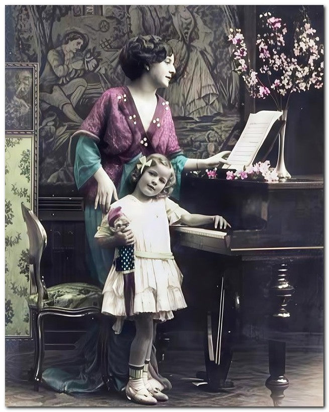 Belle Epoque Fashion 1910 Lady Piano Girl 8x10 Photo Print 23052502264