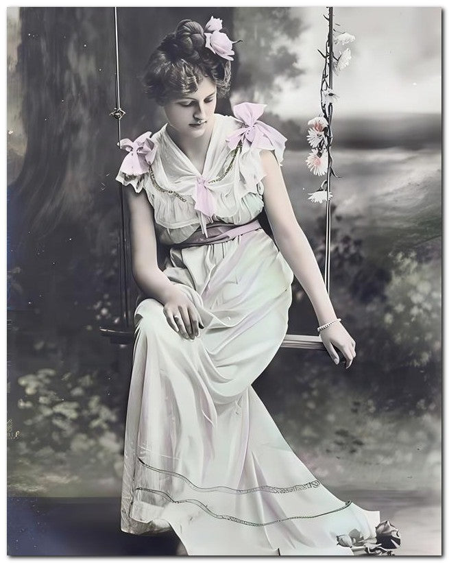 Belle Epoque Fashion 1910 Lady Swing Pretty 8x10 Photo Print 23052502267