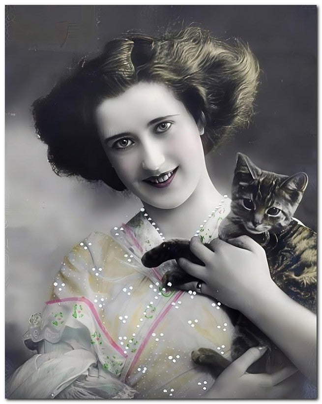 French Belle Epoque Fashion 1910 Lady Tabby 8x10 Photo Print 23052502268