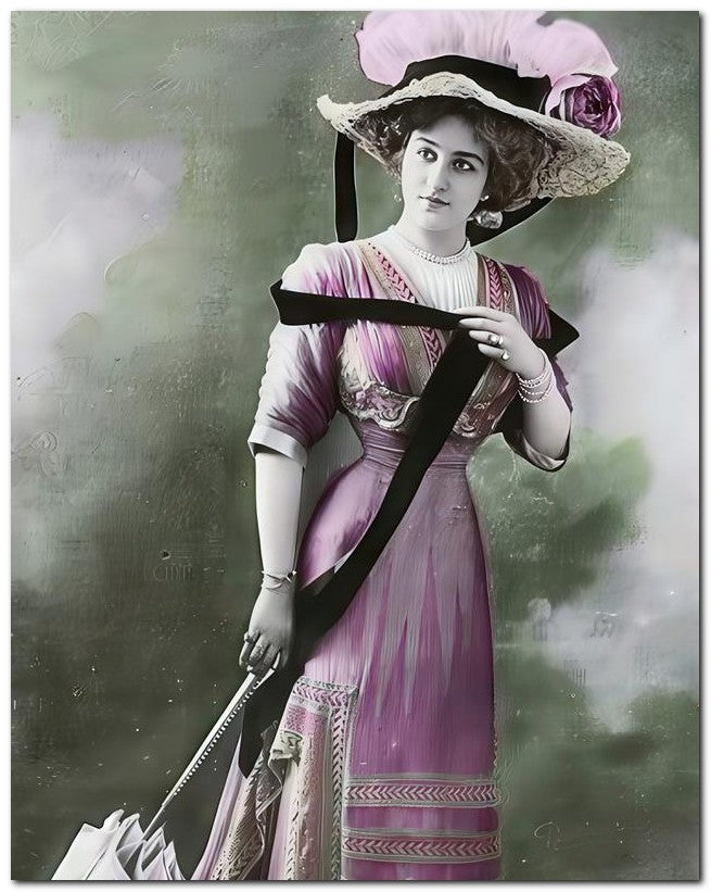 Belle Epoque Fashion 1910 Lady Umbrella_1 8x10 Photo Print 23052502271