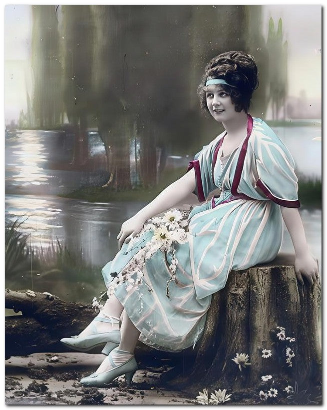 French Belle Epoque Fashion 1910 Lake 8x10 Photo Print 23052502278