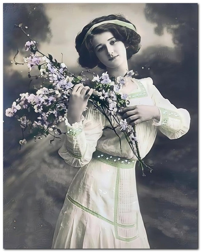 French Belle Epoque Fashion 1910 Lav Daisies 8x10 Photo Print 23052502284