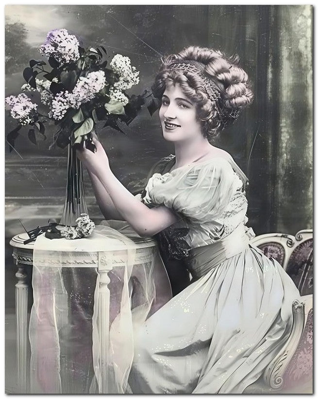 French Belle Epoque Fashion 1910 Lilacs 8x10 Photo Print 23052502297