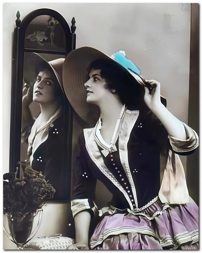 French Belle Epoque Fashion 1910 Mirror Image 8x10 Photo Print 23052502340