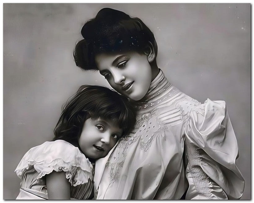 French Belle Epoque Fashion 1910 Mom Cutie 8x10 Photo Print 23052502345