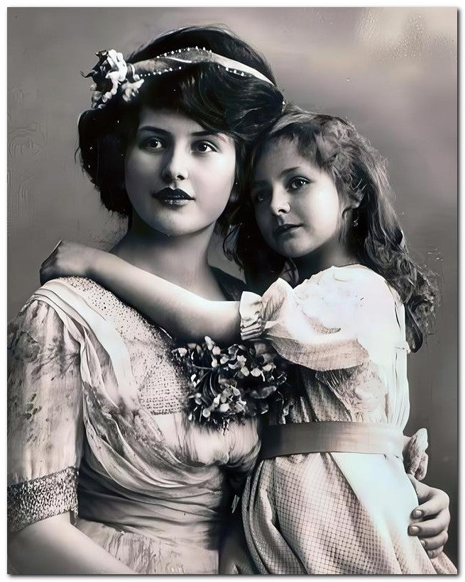 French Belle Epoque Fashion 1910 Mommys Girl 8x10 Photo Print 23052502350