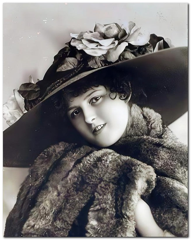 French Belle Epoque Fashion 1910 Muff Big Hat 8x10 Photo Print 23052502355
