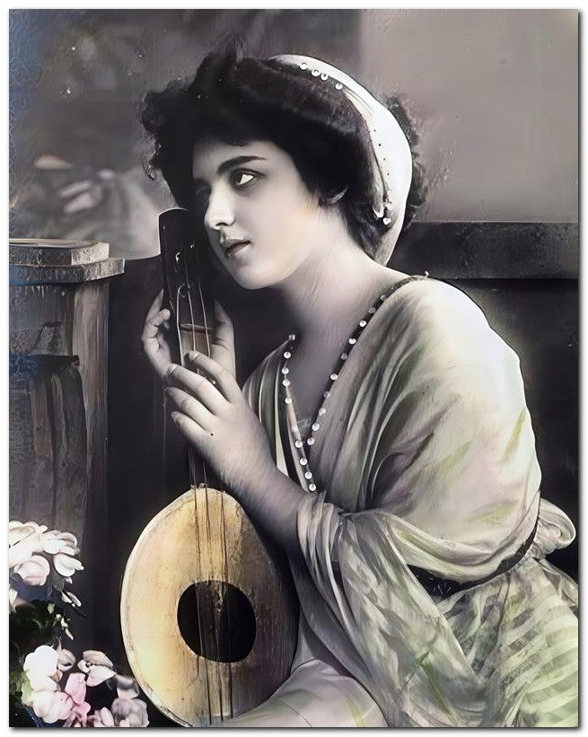 French Belle Epoque Fashion 1910 Music Girl 8x10 Photo Print 23052502366