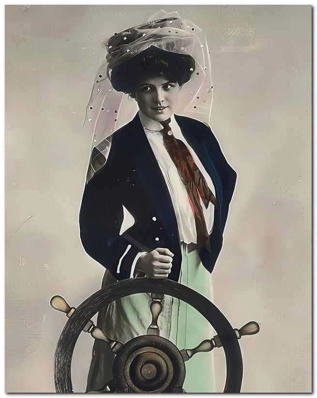 French Belle Epoque Fashion 1910 Nautical 8x10 Photo Print 23052502372