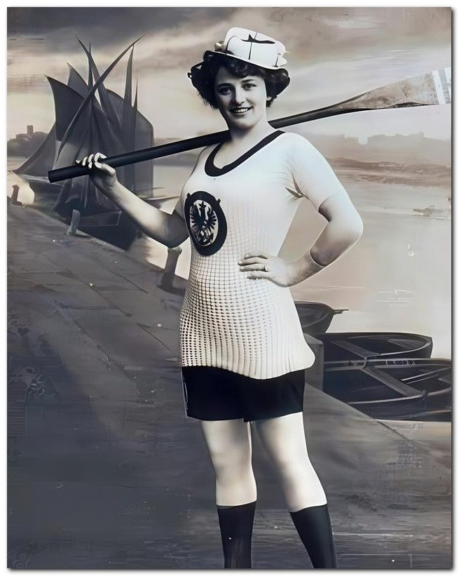 French Belle Epoque Fashion 1910 Oar Lady 8x10 Photo Print 23052502377