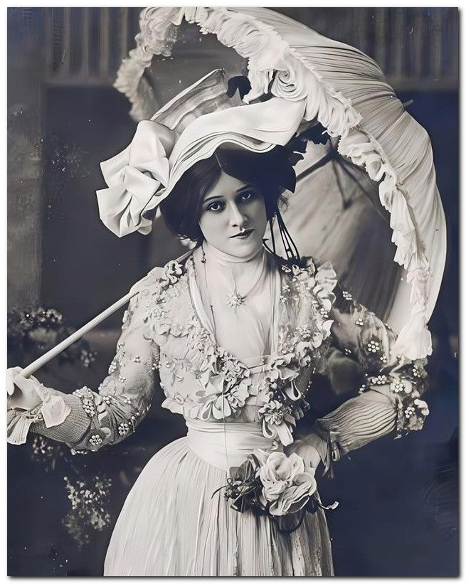 French Belle Epoque Fashion 1910 Parasol Beauty 8x10 Photo Print 23052502386