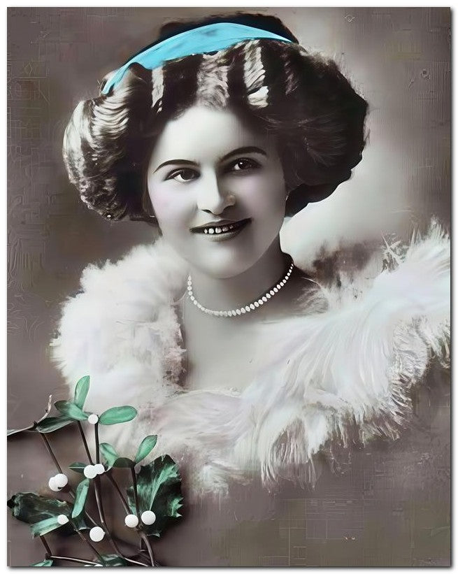 French Belle Epoque Fashion 1910 Pearls Fur 8x10 Photo Print 23052502402