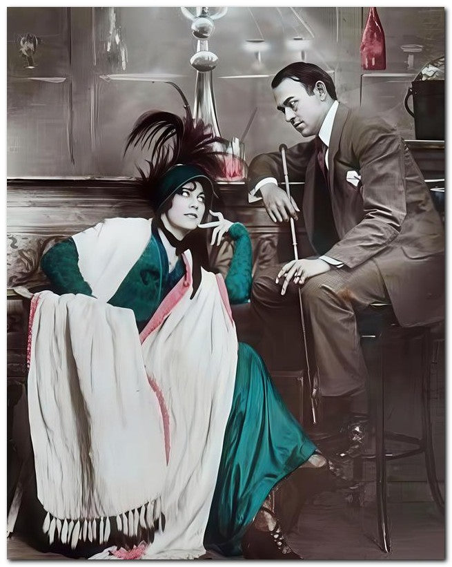 French Belle Epoque Fashion 1910 Pool Hall 8x10 Photo Print 23052502435