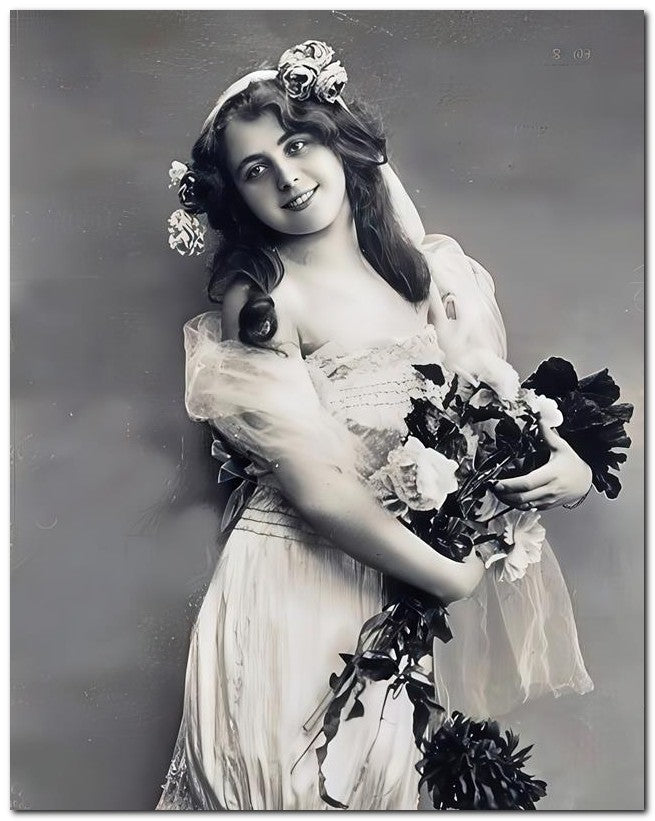 French Belle Epoque Fashion 1910 Pretty Bride 8x10 Photo Print 23052502445