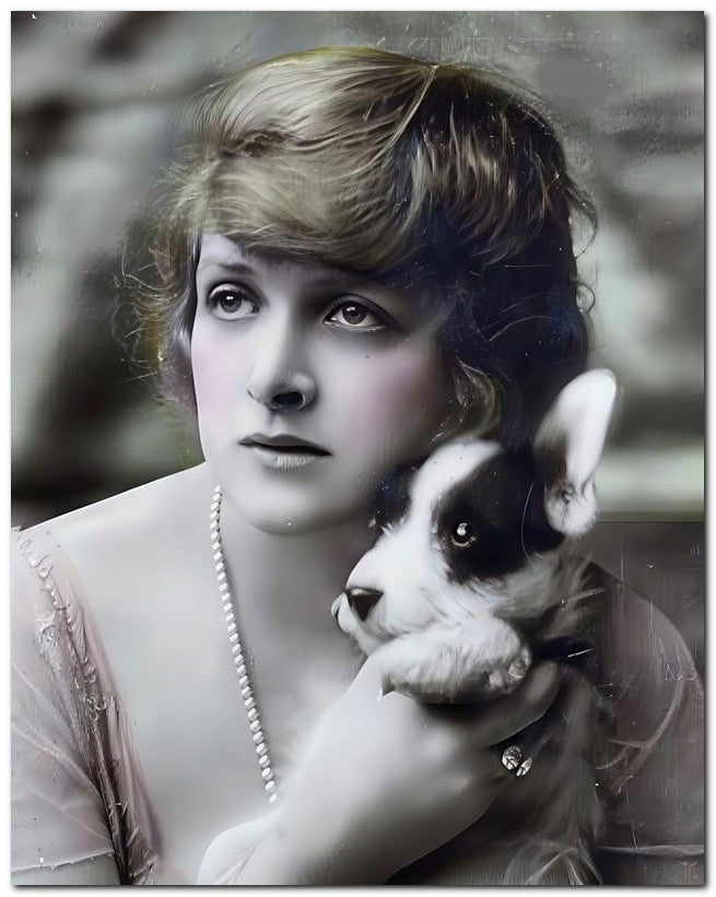 French Belle Epoque Fashion 1910 Pretty Dog 8x10 Photo Print 23052502447