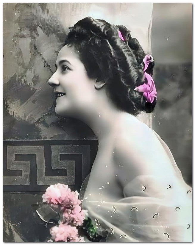 French Belle Epoque Fashion 1910 Profile Lady 8x10 Photo Print 23052502458