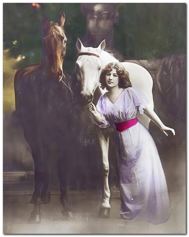 Belle Epoque Fashion 1910 Purple Dress Horse 8x10 Photo Print 23052502462