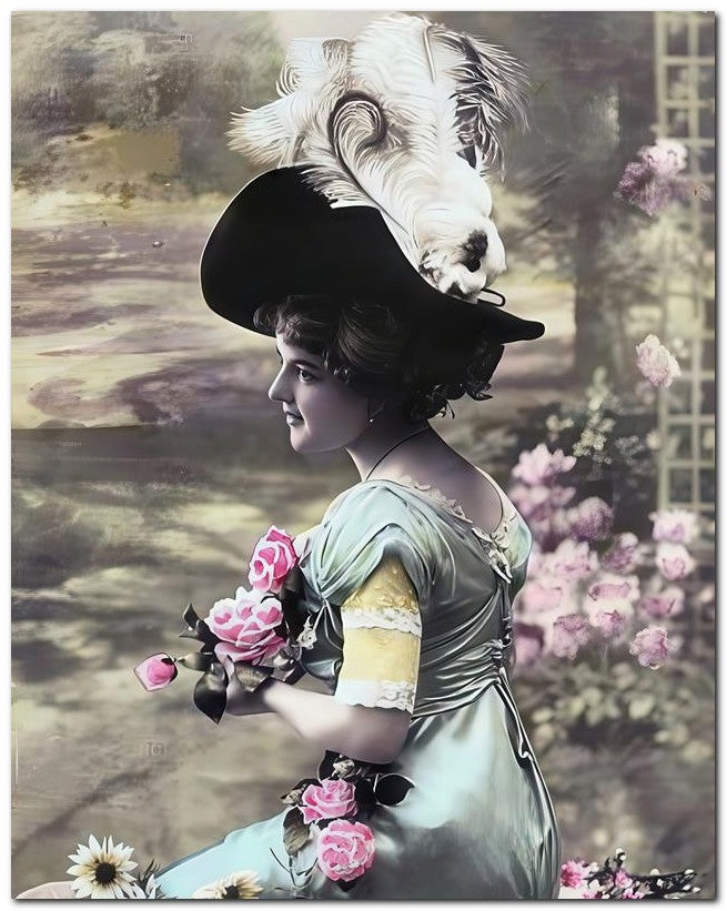 French Belle Epoque Fashion 1910 Satin Beauty 8x10 Photo Print 23052502504